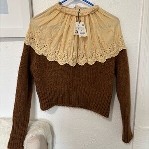 Zara Cream Lace Blouse